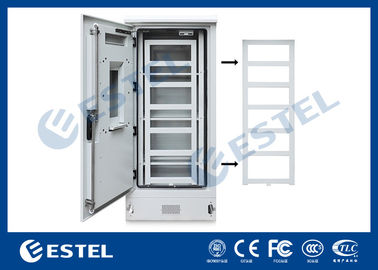 Double Wall Three Shelves Telecom Outdoor Cabinet Sunproof ISO9001 CE Certification